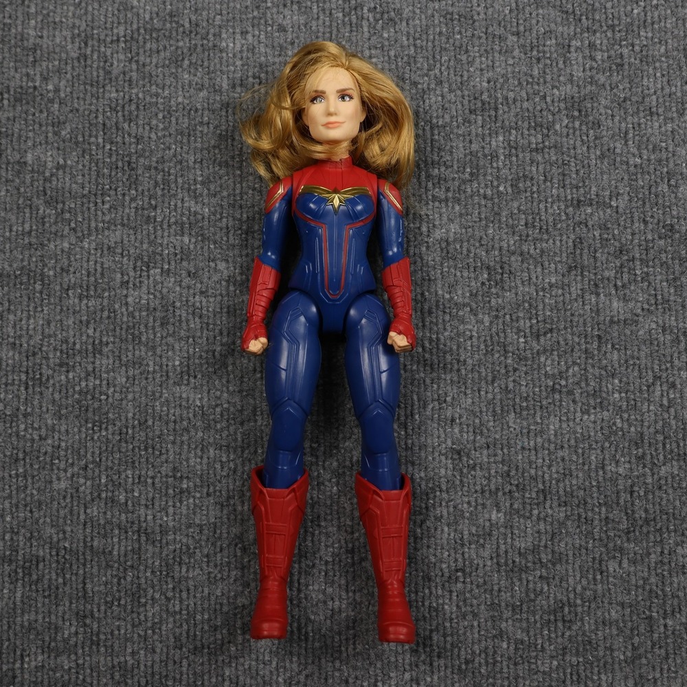 Marvel Captain Marvel Doll 12in Action Figure Hasbro 2018 E4565 Blue Red Suit